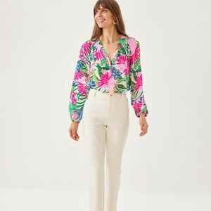 NWT Lilly Pulitzer Ana High Rise Coconut Pants